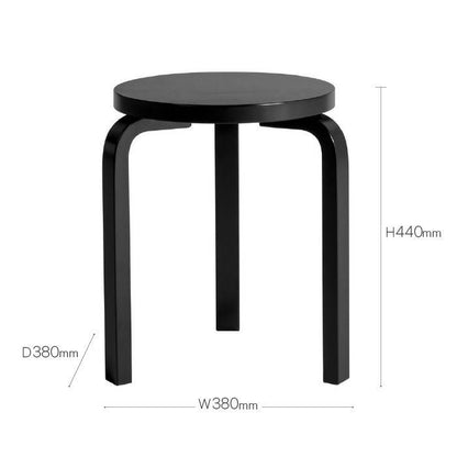 Artek/STOOL 60/スツール60/バーチ材/ブラックラッカー仕上げ 【納期】約3～4週間（メーカー欠品時を除く）