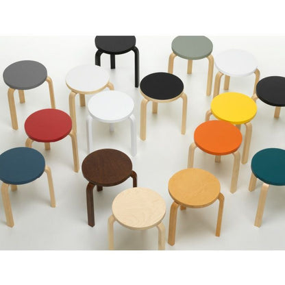 Artek/STOOL 60/スツール60/バーチ材/ウォルナットステイン仕上げ 【納期】約3～4週間（メーカー欠品時を除く）