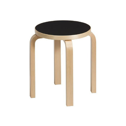 Artek/STOOL E60/スツールE60/バーチ材/ナチュラルラッカー仕上げ/ブラックリノリウム 【納期】約3～4週間（メーカー欠品時を除く）