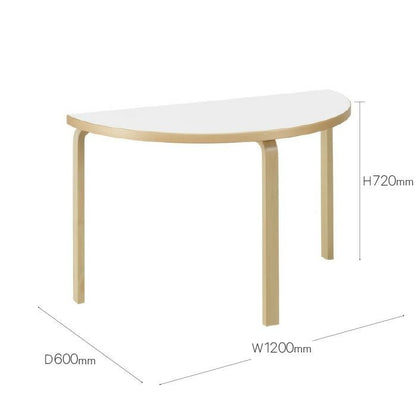 Artek/95 TABLE/95テーブル/バーチ材/ナチュラルラッカー仕上げ/ホワイトラミネート 【納期】約3～4週間（メーカー欠品時を除く）