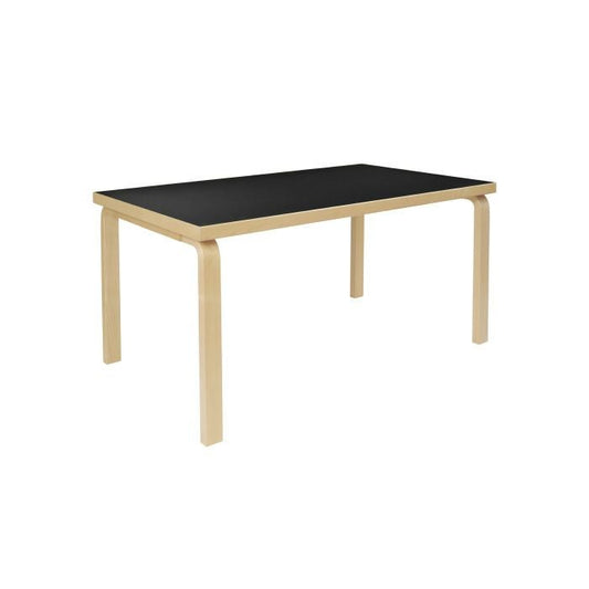 Artek/82A TABLE/82Aテーブル/バーチ材/ナチュラルラッカー仕上げ/ブラックリノリウム 【納期】約3～4週間（メーカー欠品時を除く）