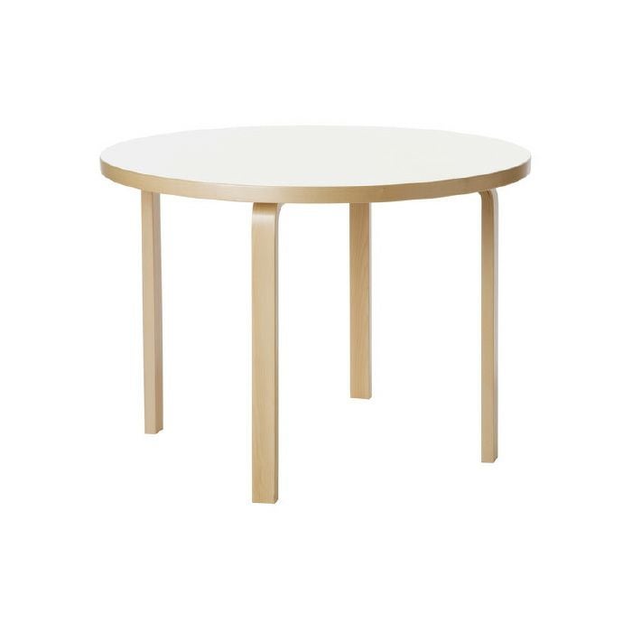 Artek/90A TABLE/90Aテーブル/バーチ材/ナチュラルラッカー仕上げ/ホワイトラミネート 【納期】約3～4週間（メーカー欠品時を除く）