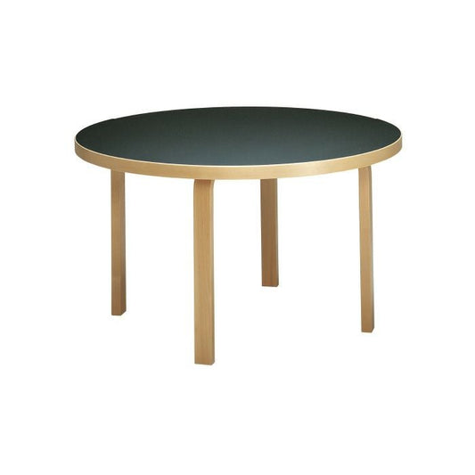 Artek/91 TABLE/91テーブル/バーチ材/ナチュラルラッカー仕上げ/ブラックリノリウム 【納期】約3～4週間（メーカー欠品時を除く）