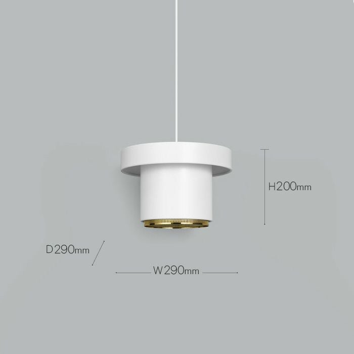 Artek/A201 Pendant Lamp/A201ペンダント/スチール/ホワイト塗装/ブラスメッキ 【納期】約3～4週間（メーカー欠品時を除く）