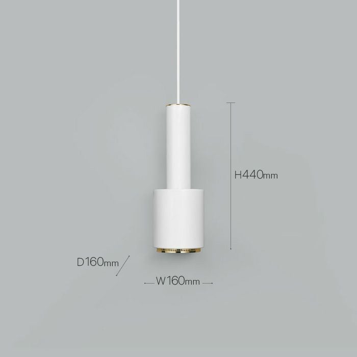 Artek/A110 Pendant Lamp “Hand Grenade“/A110 ペンダント 手榴弾/スチール/ホワイト塗装/ブラスメッキ 【納期】約3～4週間（メーカー欠品時を除く）