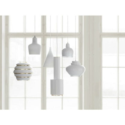 Artek/A110 Pendant Lamp “Hand Grenade“/A110 ペンダント 手榴弾/スチール/ホワイト塗装/ブラスメッキ 【納期】約3～4週間（メーカー欠品時を除く）