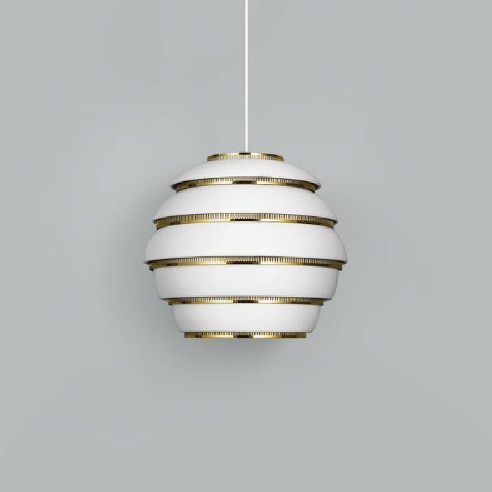 Artek/A331 Pendant Lamp “Beehive“ /A331 ペンダント ビーハイブ/アルミニウム/ホワイト塗装/ブラスメッキ 【納期】約3～4週間（メーカー欠品時を除く）