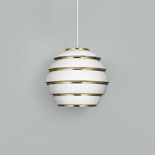 Artek/A331 Pendant Lamp “Beehive“ /A331 ペンダント ビーハイブ/アルミニウム/ホワイト塗装/ブラスメッキ 【納期】約3～4週間（メーカー欠品時を除く）