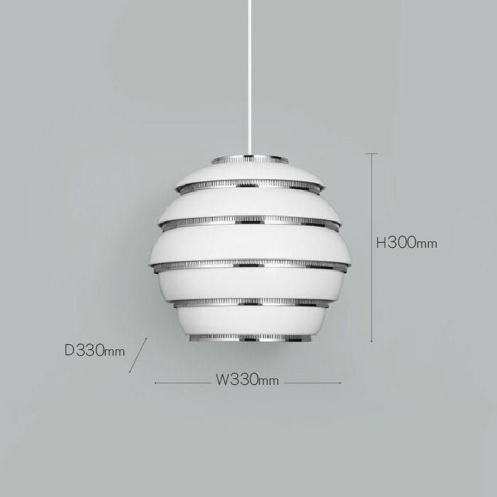 Artek/A331 Pendant Lamp “Beehive“ /A331 ペンダント ビーハイブ/アルミニウム/ホワイト塗装/クロームメッキ 【納期】約3～4週間（メーカー欠品時を除く）