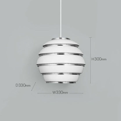 Artek/A331 Pendant Lamp “Beehive“ /A331 ペンダント ビーハイブ/アルミニウム/ホワイト塗装/クロームメッキ 【納期】約3～4週間（メーカー欠品時を除く）