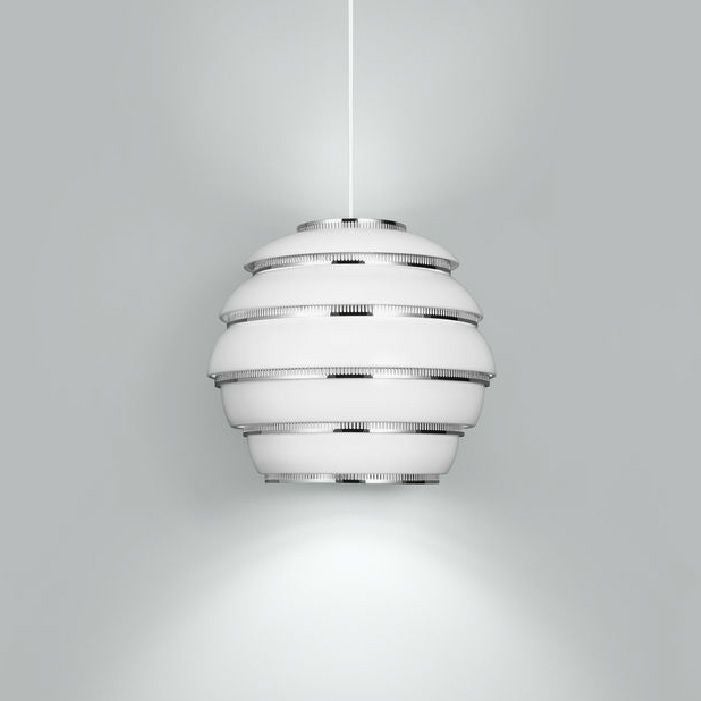 Artek/A331 Pendant Lamp “Beehive“ /A331 ペンダント ビーハイブ/アルミニウム/ホワイト塗装/クロームメッキ 【納期】約3～4週間（メーカー欠品時を除く）