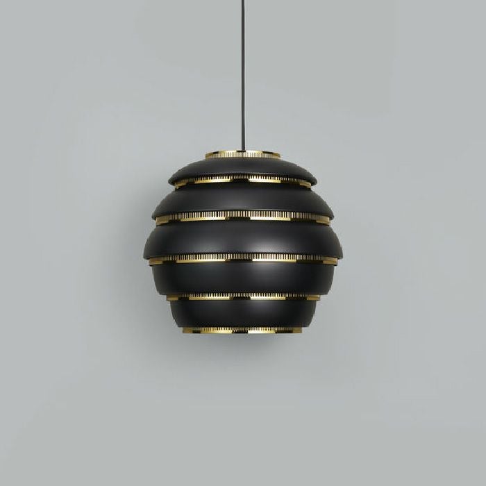 Artek/A331 Pendant Lamp “Beehive“ /A331 ペンダント ビーハイブ/アルミニウム/ブラック塗装/ブラスメッキ 【納期】約3～4週間（メーカー欠品時を除く）