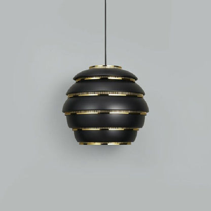 Artek/A331 Pendant Lamp “Beehive“ /A331 ペンダント ビーハイブ/アルミニウム/ブラック塗装/ブラスメッキ 【納期】約3～4週間（メーカー欠品時を除く）