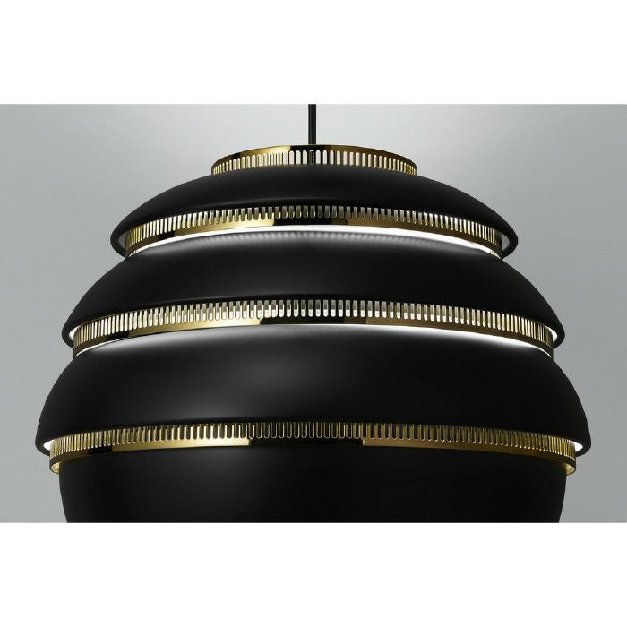 Artek/A331 Pendant Lamp “Beehive“ /A331 ペンダント ビーハイブ/アルミニウム/ブラック塗装/ブラスメッキ 【納期】約3～4週間（メーカー欠品時を除く）