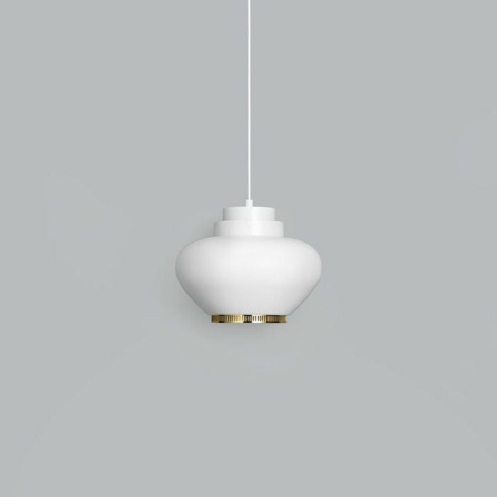 Artek/A333 Pendant Lamp “Turnip“/A333 ペンダント カブ/スチール/ホワイト塗装/ブラスメッキ 【納期】約3～4週間（メーカー欠品時を除く）
