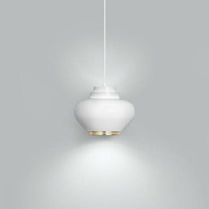 Artek/A333 Pendant Lamp “Turnip“/A333 ペンダント カブ/スチール/ホワイト塗装/ブラスメッキ 【納期】約3～4週間（メーカー欠品時を除く）
