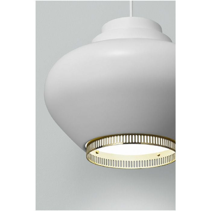 Artek/A333 Pendant Lamp “Turnip“/A333 ペンダント カブ/スチール/ホワイト塗装/ブラスメッキ 【納期】約3～4週間（メーカー欠品時を除く）