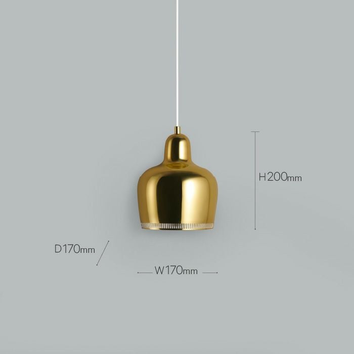 Artek（アルテック）/A330S Pendant Lamp "Golden Bell"/A330S ペンダント ゴールデンベル/真鍮/クリア塗装 【納期】約3～4週間（メーカー欠品時を除く）