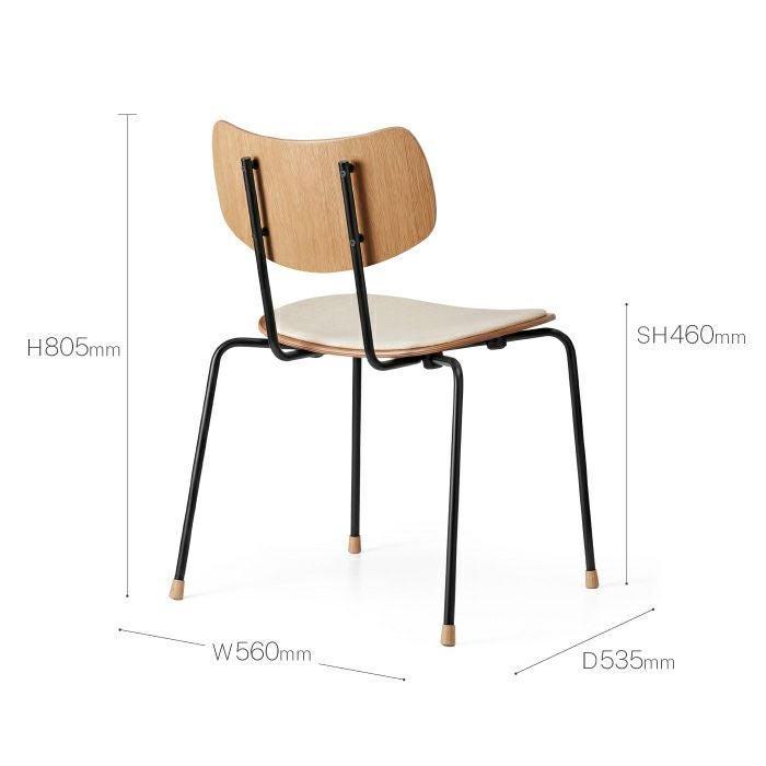 CARL HANSEN & SON（カールハンセン&サン）/VLA26P/ヴェガチェア/オーク材/ラッカー仕上げ/フロントパディング/張地：ファブリック(Hallingdal 590)【納期】ご注文後確認
