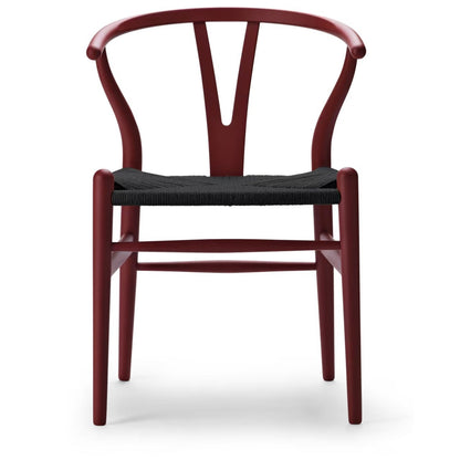 【カールハンセン別注Kvadratクッションプレゼント】CARL HANSEN & SON（カールハンセン&サン）/CH24/Yチェア（ワイチェア）/ビーチ材/SOFT/RED BROWN/ブラックペーパーコード【納期】ご注文後確認