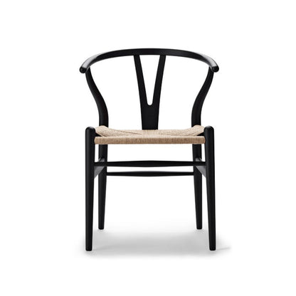 【カールハンセン別注Kvadratクッションプレゼント】CARL HANSEN & SON（カールハンセン&サン）/CH24/Yチェア（ワイチェア）/ビーチ材/SOFT BLACK/ナチュラルペーパーコード