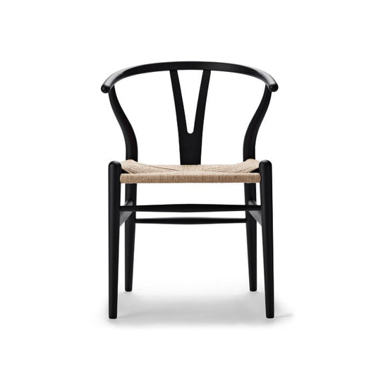 【カールハンセン別注Kvadratクッションプレゼント】CARL HANSEN & SON（カールハンセン&サン）/CH24/Yチェア（ワイチェア）/ビーチ材/SOFT BLACK/ナチュラルペーパーコード