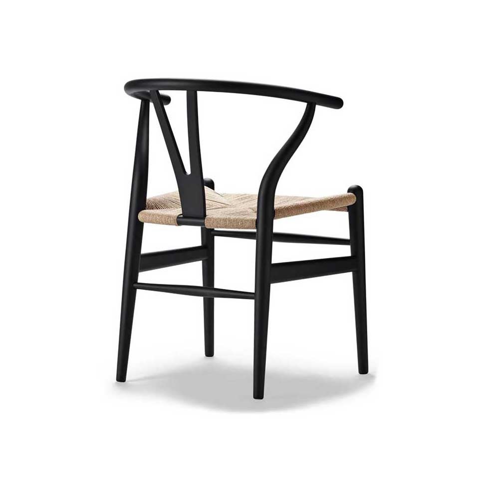 【カールハンセン別注Kvadratクッションプレゼント】CARL HANSEN & SON（カールハンセン&サン）/CH24/Yチェア（ワイチェア）/ビーチ材/SOFT BLACK/ナチュラルペーパーコード