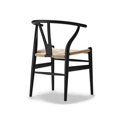 【カールハンセン別注Kvadratクッションプレゼント】CARL HANSEN & SON（カールハンセン&サン）/CH24/Yチェア（ワイチェア）/ビーチ材/SOFT BLACK/ナチュラルペーパーコード