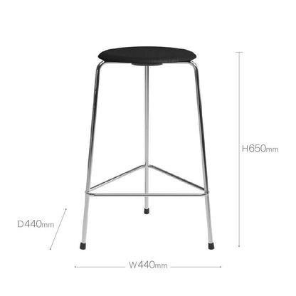 FRITZ HANSEN（フリッツハンセン）/High Dot/ハイドットスツール/ブラック/カラードアッシュ/クローム脚/3本脚 【納期】約3～4週間（メーカー欠品時を除く）