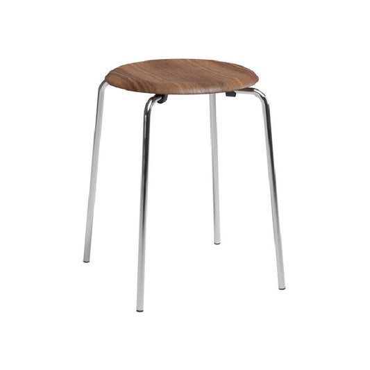 FRITZ HANSEN（フリッツハンセン）/Dot/ドットスツール/ウォルナット/ナチュラルウッド/クローム脚 【納期】約3～4週間（メーカー欠品時を除く）