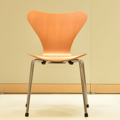 【店頭在庫品】FRITZ HANSEN（フリッツハンセン）/セブンチェア/子供用チェア/オレゴンパイン/ナチュラルウッド/クローム脚く