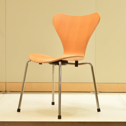 【店頭在庫品】FRITZ HANSEN（フリッツハンセン）/セブンチェア/子供用チェア/オレゴンパイン/ナチュラルウッド/クローム脚く