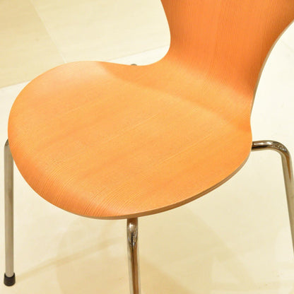 【店頭在庫品】FRITZ HANSEN（フリッツハンセン）/セブンチェア/子供用チェア/オレゴンパイン/ナチュラルウッド/クローム脚く