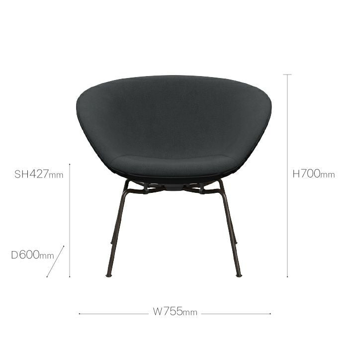 FRITZ HANSEN（フリッツハンセン）/POT3318/POT/1173（グレー）/ファブリック/ブラウンブロンズレッグ 【納期】約3～4週間（メーカー欠品時を除く）