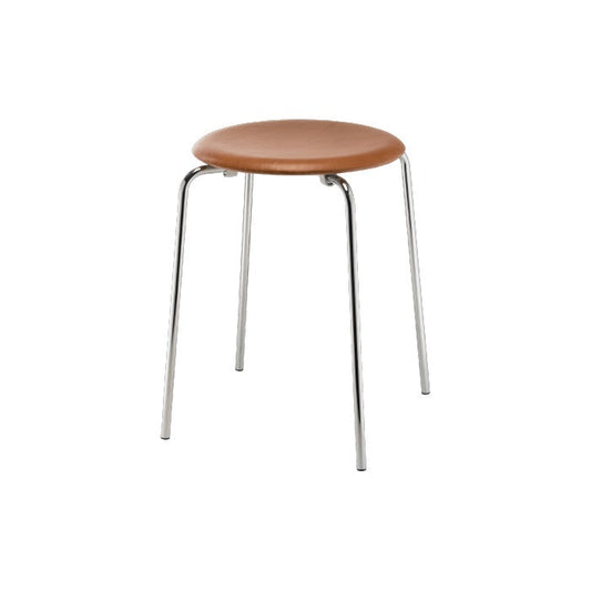 FRITZ HANSEN（フリッツハンセン）/Dot/ドットスツール/ワイルドレザー（ウォルナット）/クローム脚 【納期】約3～4週間（メーカー欠品時を除く）
