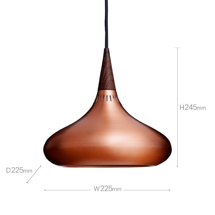 FRITZ HANSEN（フリッツハンセン）/オリエント/ペンダント P1 Φ225/カッパー/ローズウッド 【納期】約3～4週間（メーカー欠品時を除く）