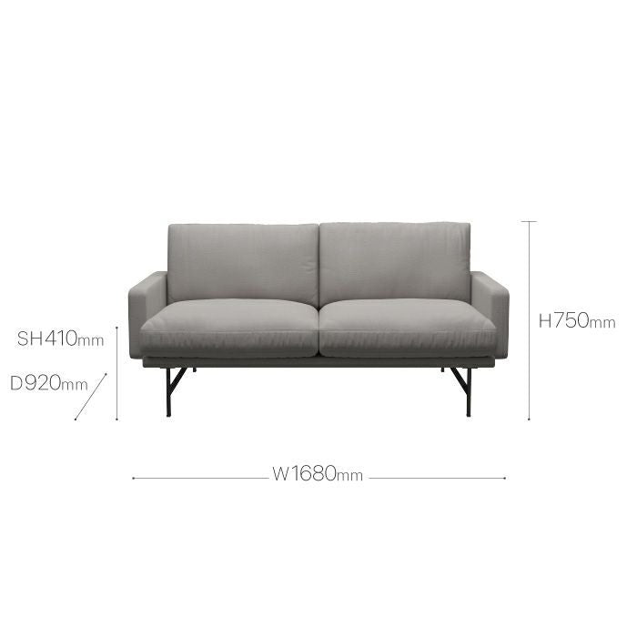FRITZ HANSEN（フリッツハンセン）/リッソーニソファ/PL112S スモール2シーター/本体：布ベージュ（1121）/ブラウンブロンズ脚 【納期】約3～4週間（メーカー欠品時を除く）