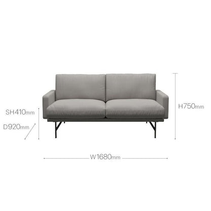 FRITZ HANSEN（フリッツハンセン）/リッソーニソファ/PL112S スモール2シーター/本体：布ベージュ（1121）/ブラウンブロンズ脚 【納期】約3～4週間（メーカー欠品時を除く）