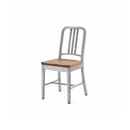 EMECO（エメコ）/エメコ・チェア/ネイビー1104 ウッドシート/ウォルナット材/SH460 【納期】ご注文後確認