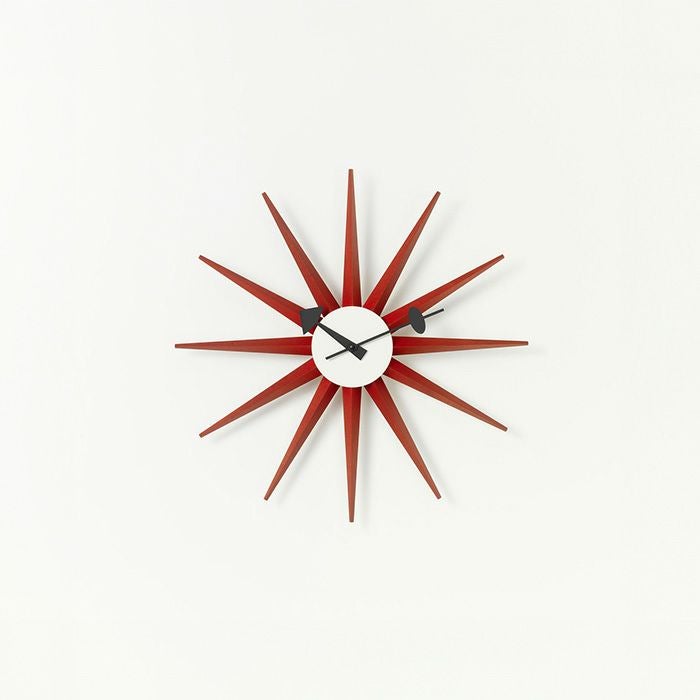 Vitra（ヴィトラ）/Wall Clocks/Sunburst Clock/ウォールクロック サンバースト クロック/レッド 【納期】約3～4週間（メーカー欠品時を除く）