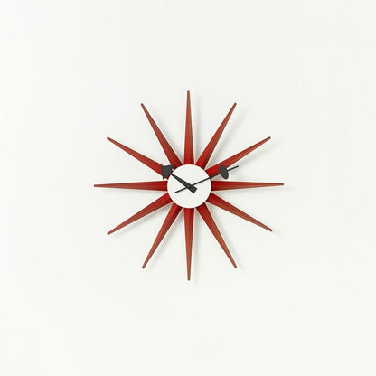 Vitra（ヴィトラ）/Wall Clocks/Sunburst Clock/ウォールクロック サンバースト クロック/レッド 【納期】約3～4週間（メーカー欠品時を除く）