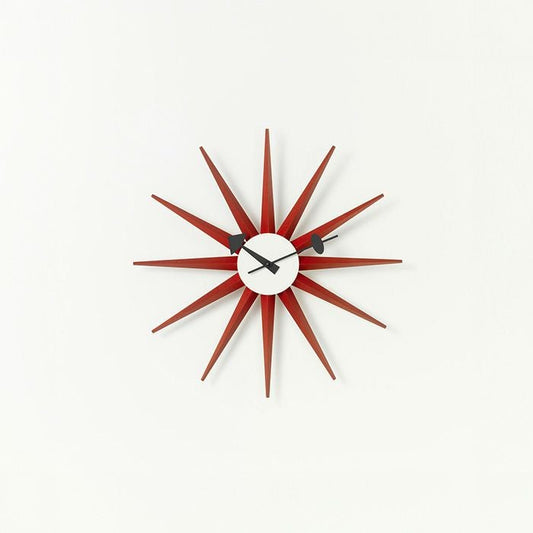 Vitra（ヴィトラ）/Wall Clocks/Sunburst Clock/ウォールクロック サンバースト クロック/レッド 【納期】約3～4週間（メーカー欠品時を除く）