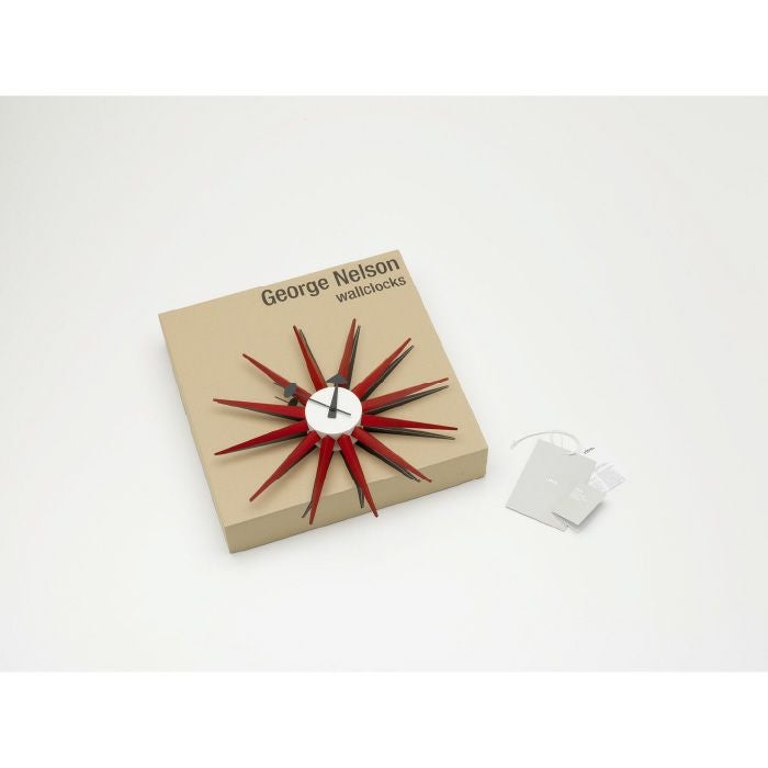 Vitra（ヴィトラ）/Wall Clocks/Sunburst Clock/ウォールクロック サンバースト クロック/レッド 【納期】約3～4週間（メーカー欠品時を除く）