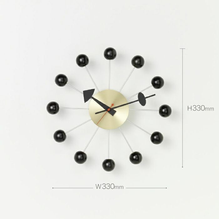 Vitra（ヴィトラ）/Wall Clocks/Ball Clock/ボールクロック/ブラック 【納期】約3～4週間（メーカー欠品時を除く）