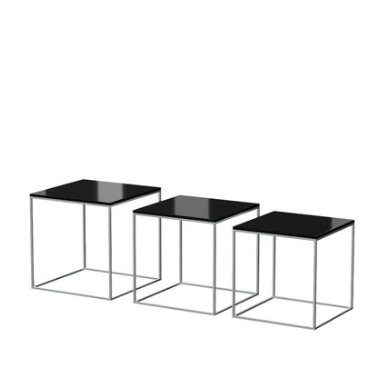 FRITZ HANSEN（フリッツハンセン）/PK71/ネストテーブル（3ピース）/アクリル / ブラック/ベース: Steel / スプリングスチール, サテン仕上げ - マット【納期】ご注文後確認
