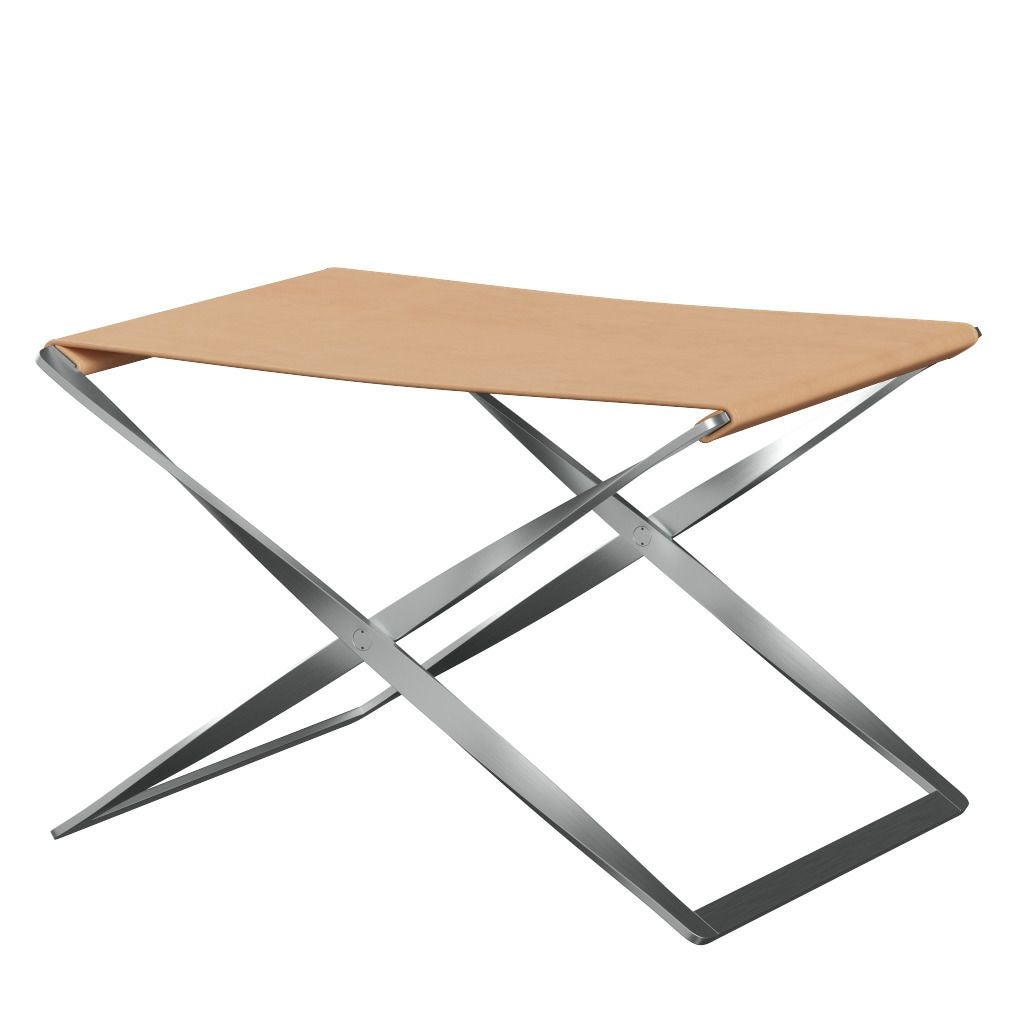 FRITZ HANSEN（フリッツハンセン）/PK91/フォールディングスツール/ナチュラルレザー / ナチュラル/ベース: Steel / スプリングスチール, サテン仕上げ - マット【納期】ご注文後確認