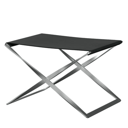 FRITZ HANSEN（フリッツハンセン）/PK91/フォールディングスツール/グレースレザー / ブラック/ベース: Steel / スプリングスチール, サテン仕上げ - マット【納期】ご注文後確認