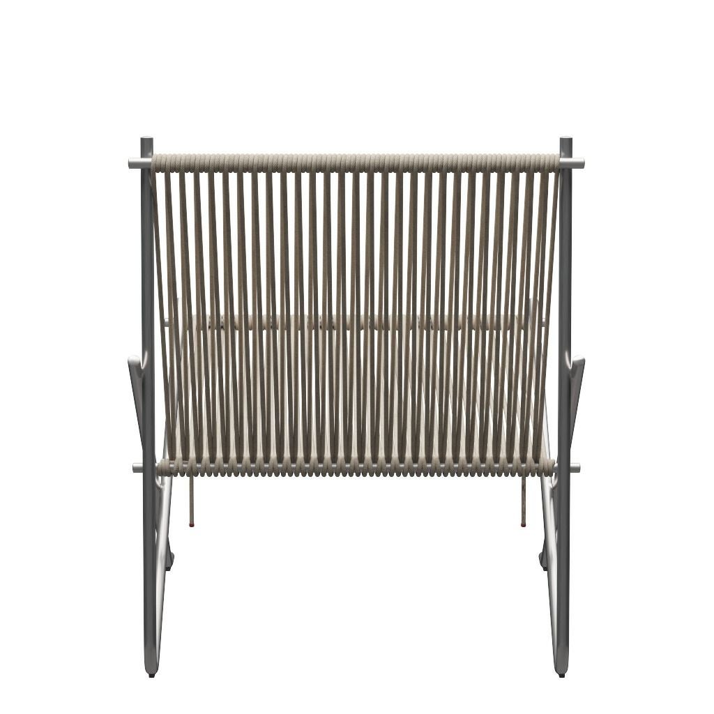 FRITZ HANSEN（フリッツハンセン）/PK4/ラウンジチェア/ナイロン芯入り麻ひも / ナチュラル/フレーム: Steel / ステンレススチール, サテン仕上げ - マット【納期】ご注文後確認