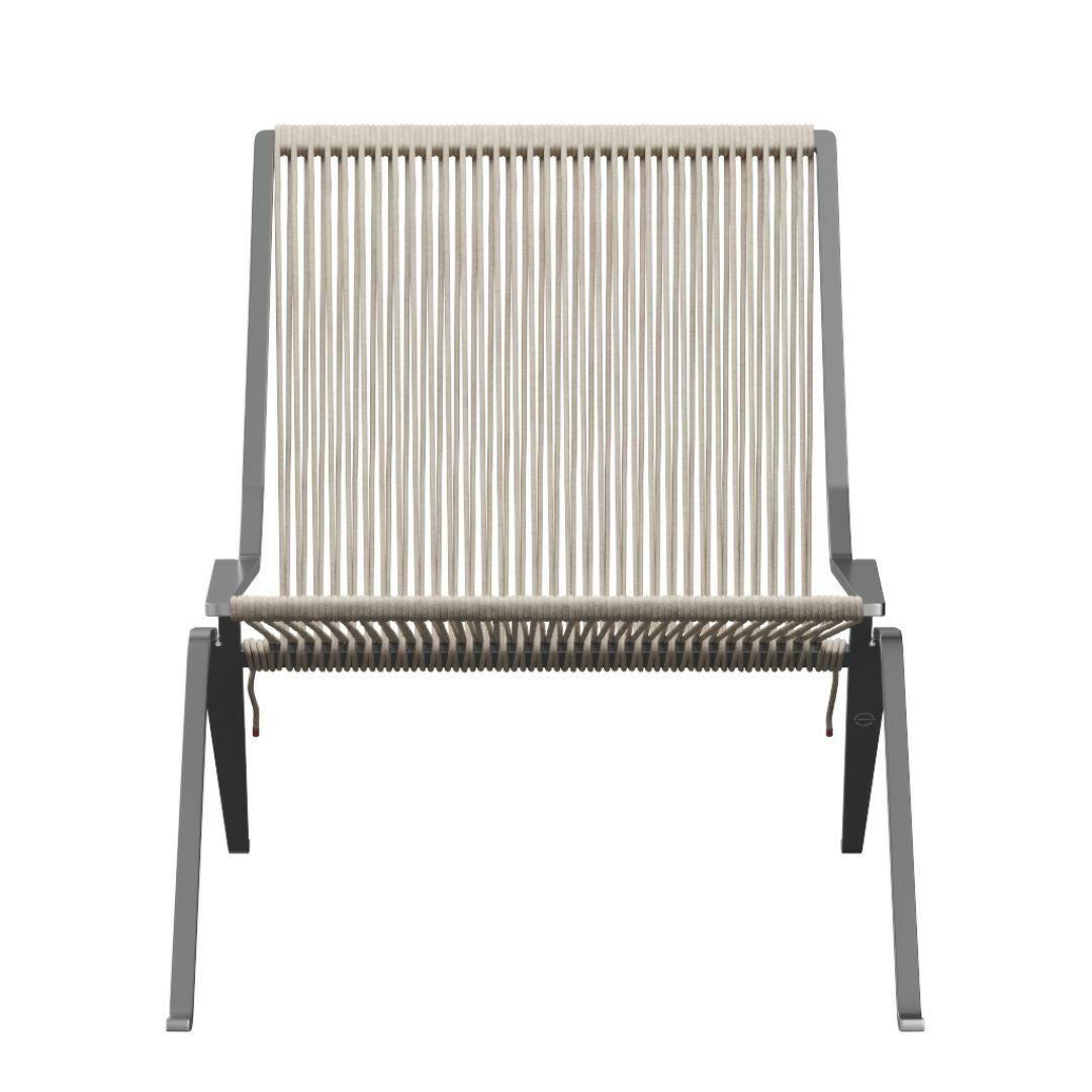 FRITZ HANSEN（フリッツハンセン）/PK25/ラウンジチェア/ナイロン芯入り麻ひも / ナチュラル/ スプリングスチール, クローム仕上げ - マット【納期】ご注文後確認