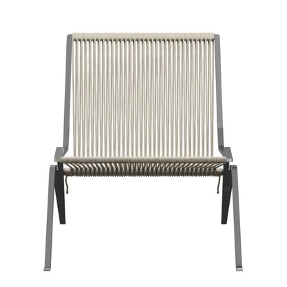 FRITZ HANSEN（フリッツハンセン）/PK25/ラウンジチェア/ナイロン芯入り麻ひも / ナチュラル/ スプリングスチール, クローム仕上げ - マット【納期】ご注文後確認